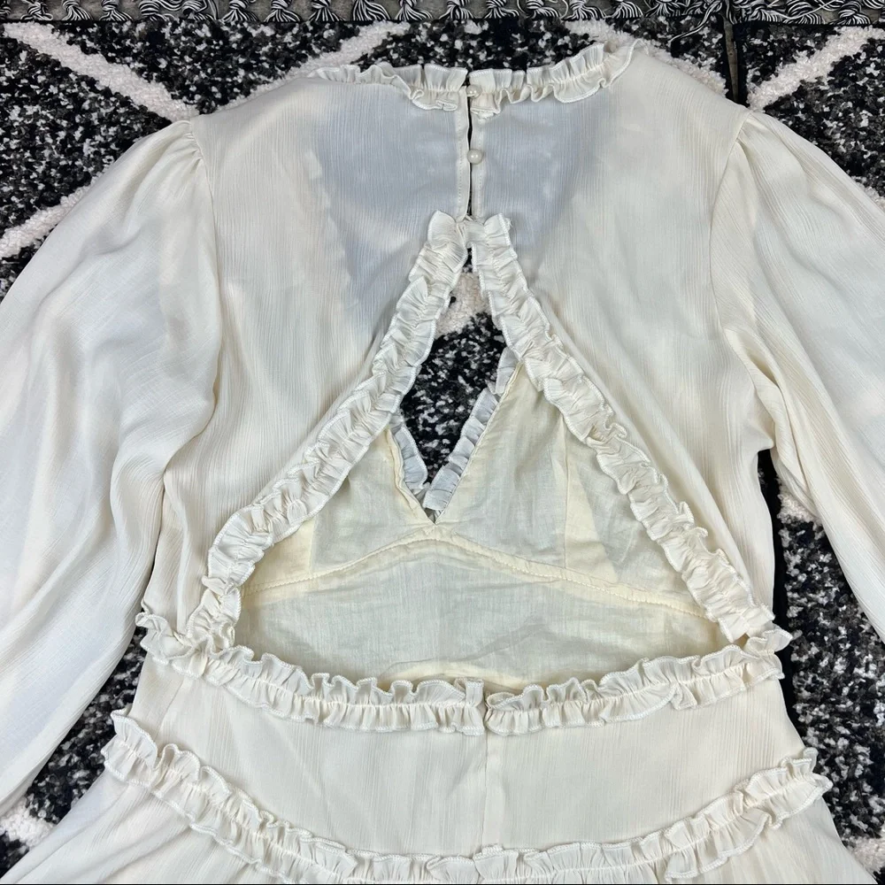 Deep V-neck Fit&Flare Dress (NWOT) Meduim - Picture 10 of 12